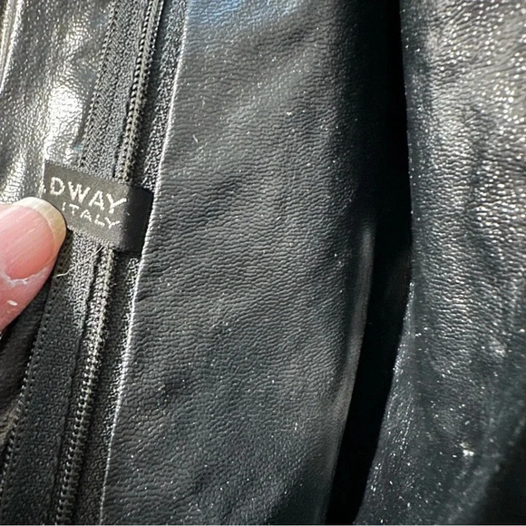 The Broadway Vintage Leather Clutch Purse, Lucite Frame, Made In Italy - Picture 4 of 4